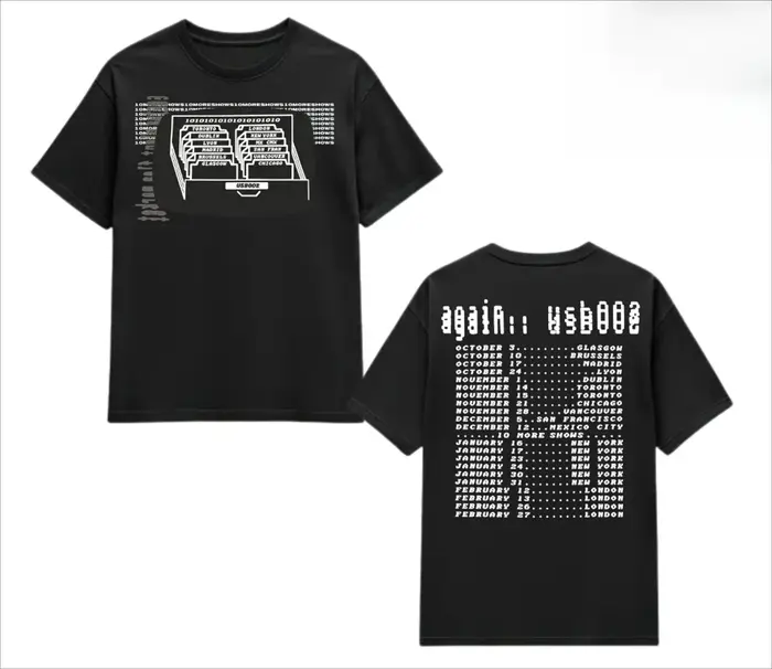 T-shirt imprimé rétro pour fans, unisexe, pour le quotidien et l'extérieur, Fred Again "USB 002" 202