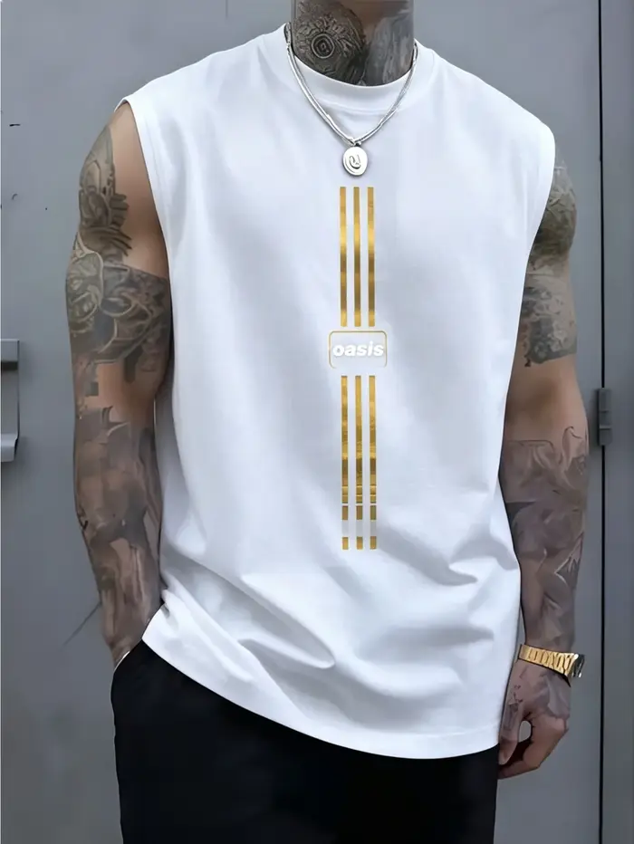 Débardeur Homme Été Style Américain Rétro Imprimé : Streetwear Hip-Hop