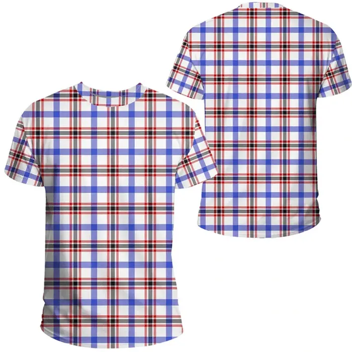 Jects Tartan T-shirt classique pour hommes femmes 03/Casual Tee Shirt à manches courtes rayé graphique à carreaux pour enfant Pop Art T Shirts