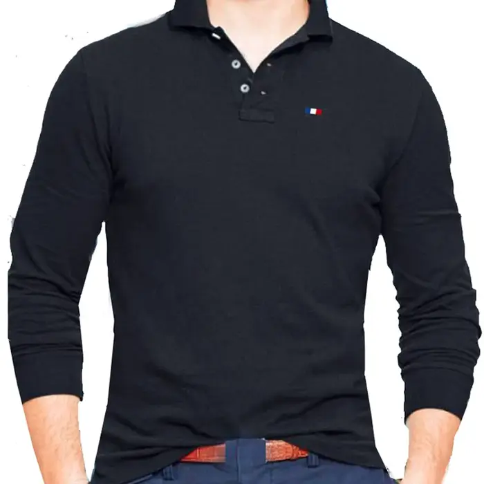 Nouveau Design Polos chemises hommes automne respirant 100% coton
