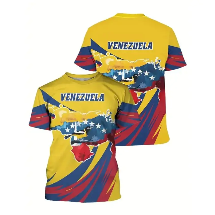 Nouveau à Venezuela drapeau T-shirt hommes mode 3d imprimé