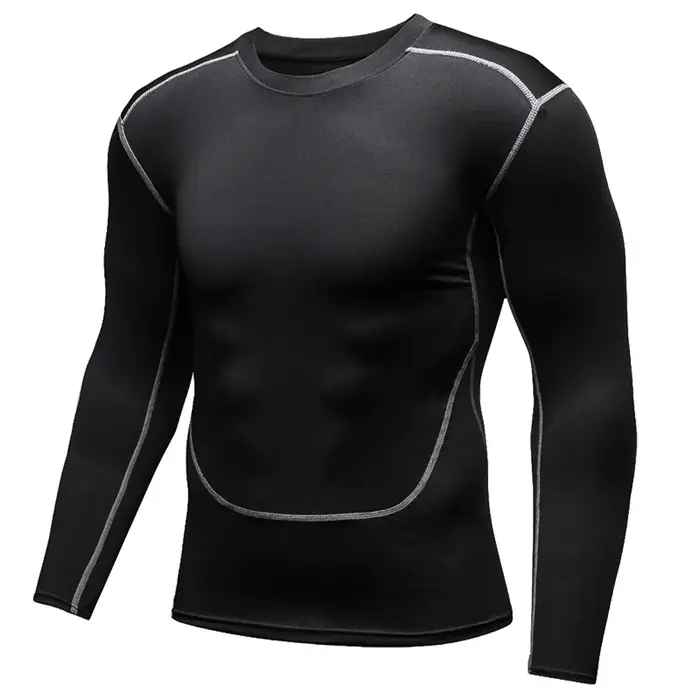 Chemise de Compression à séchage rapide moto T-Shirt serré hommes salle de sport Fitness T
