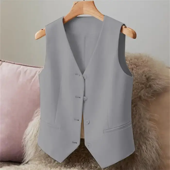 Gilet à simple boutonnage pour femmes