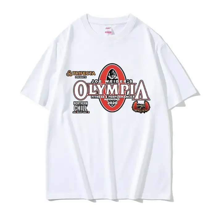Olympia Gym Fitness pompe couverture graphique T-shirt hommes femmes mode Vintage