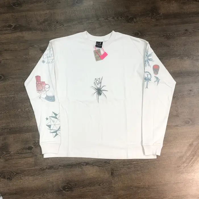 SAINT OF MICHAEL 25SS 1:1 mode Streetwear Vintage manches longues t-shirt ample surdimensionné hauts 100% coton