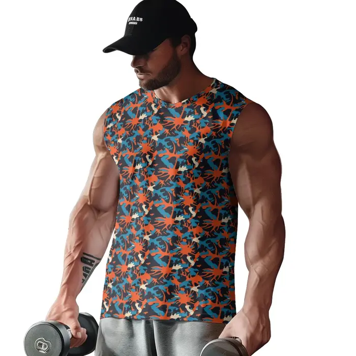 Animal camouflage léopard hommes débardeurs été gymnase à la rue sans manches musculation respirant gilet d'entraînement vêtements de fitness musculaire