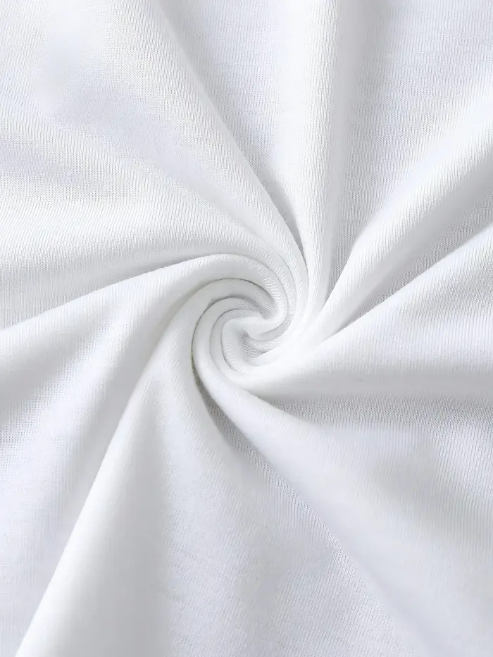 Dessin animé drôle teckel imprimé femmes T-shirt décontracté col rond à la mode blanc