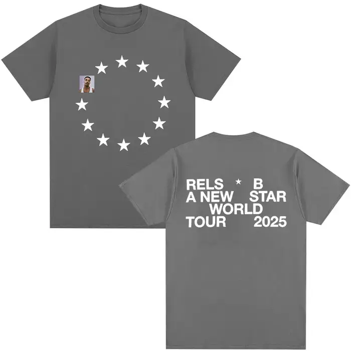 Rels B A New Star World Tour 2025 Merch T-shirt hommes femmes vêtements Hip Hop T-shirts coton décontracté Harajuku