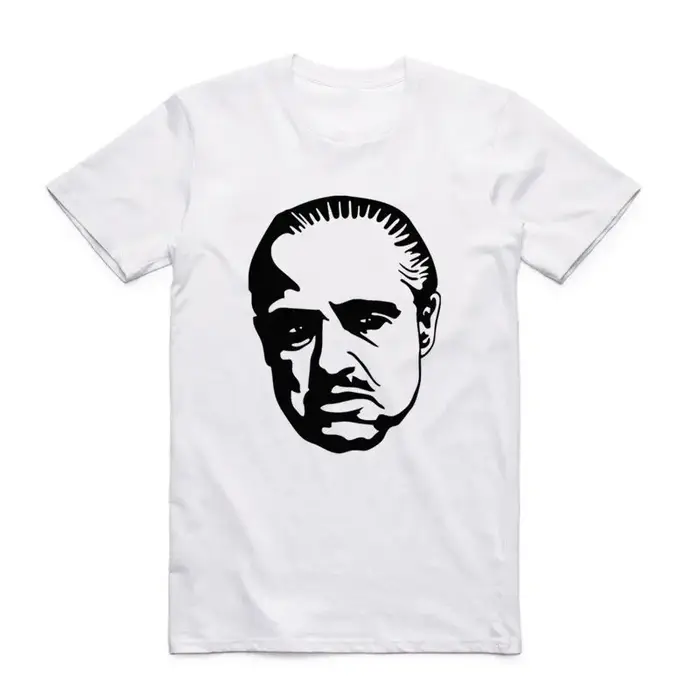 2019 hommes imprimer célèbre film le parrain classique t-shirt col rond à manches courtes été