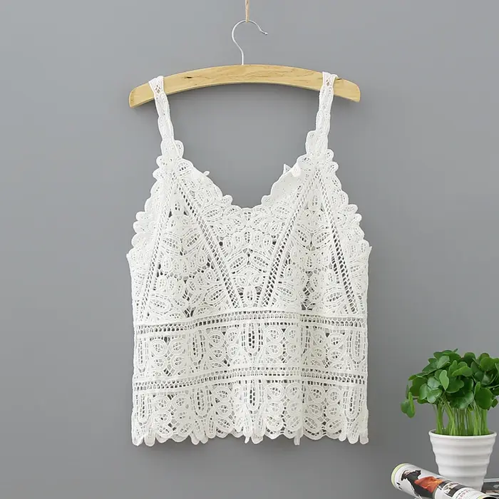 Débardeur en coton au Crochet pour Femme