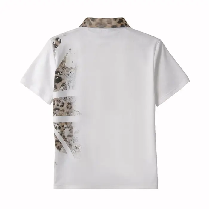 Polo homme Y2K Union Jack imprimé léopard rouge pailleté Streetwear Harajuku unisexe coupe ample tendance mode nouvelle arrivée cool
