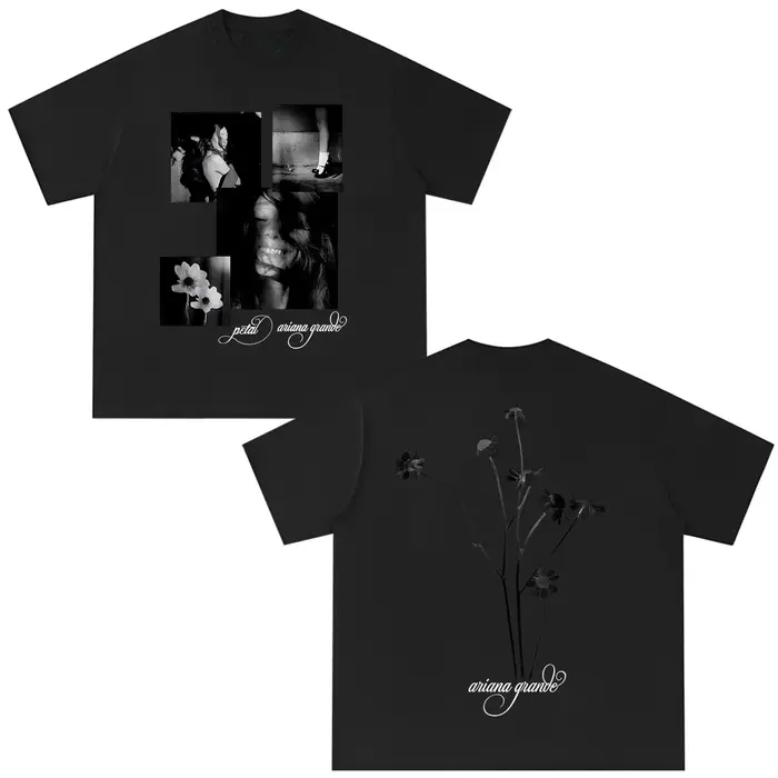 T-shirt Ariana Grande Nouvelle Collection Petal Merch 2026 Homme Femme Vintage Manches Courtes Décon
