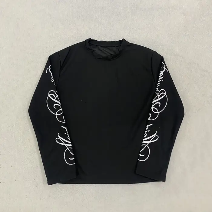 T-shirt à manches longues personnalisé style INS pour hommes et femmes