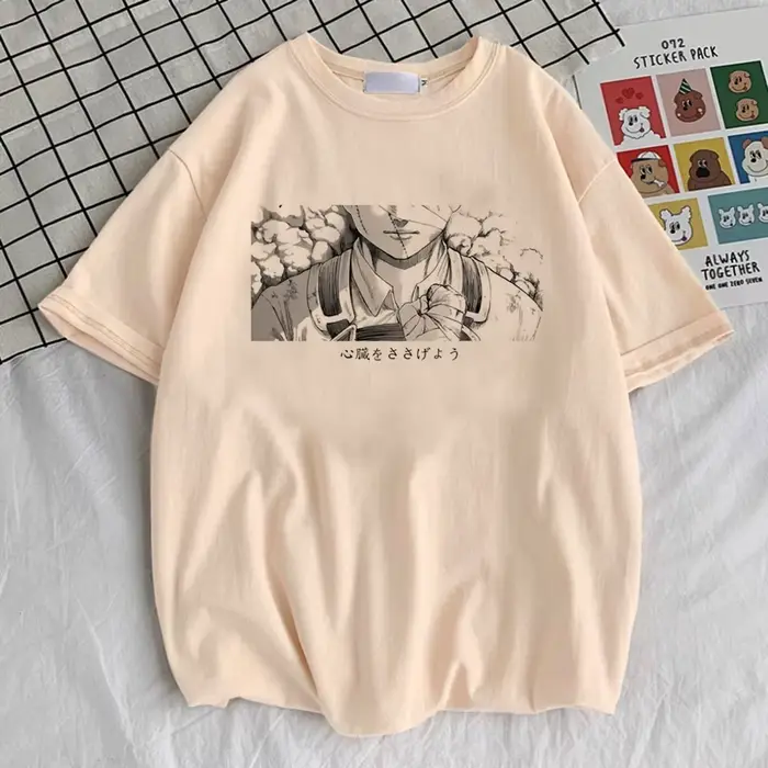 Attaque sur Titan t-shirt fille Vintage Pop Culture confortable numérique top t-shirts streetwear années 2000 anime