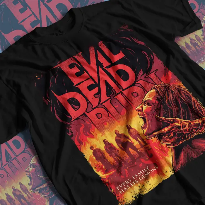 T-shirt Evil Dead Burn « Chaque famille a ses démons »