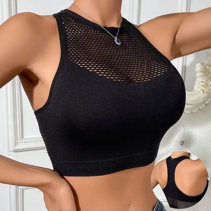 Débardeur Sexy en résille pour femmes