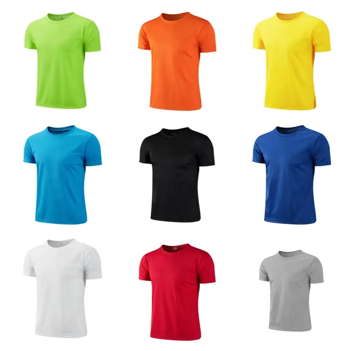 Hommes à manches courtes haut surdimensionné blanc T-Shirt homme décontracté solide chemise séchage rapide gymnase