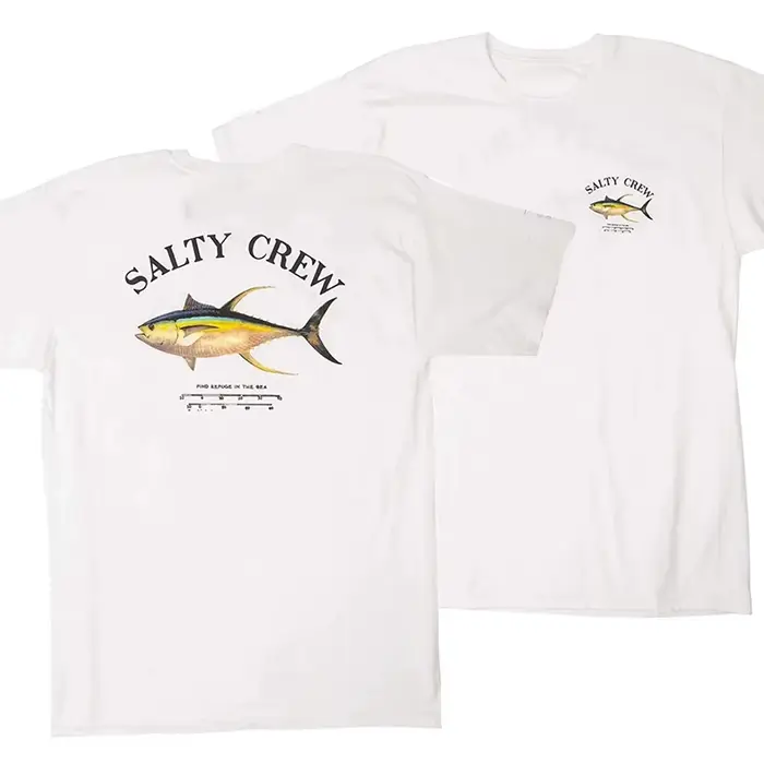T-shirt cadeau de pêcheur de pêcheur au thon Yellowfin. T-shirts décontractés en coton à manches cou
