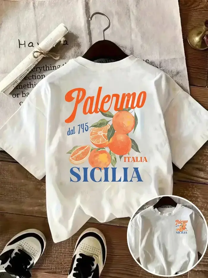 T-shirt graphique vintage Palermo Sicilia