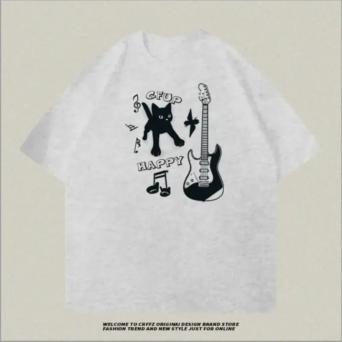 Coréen pas cher décontracté graphique imprimé coton T-shirt femmes hommes Harajuku Hip Hop Streetwear surdimensionné
