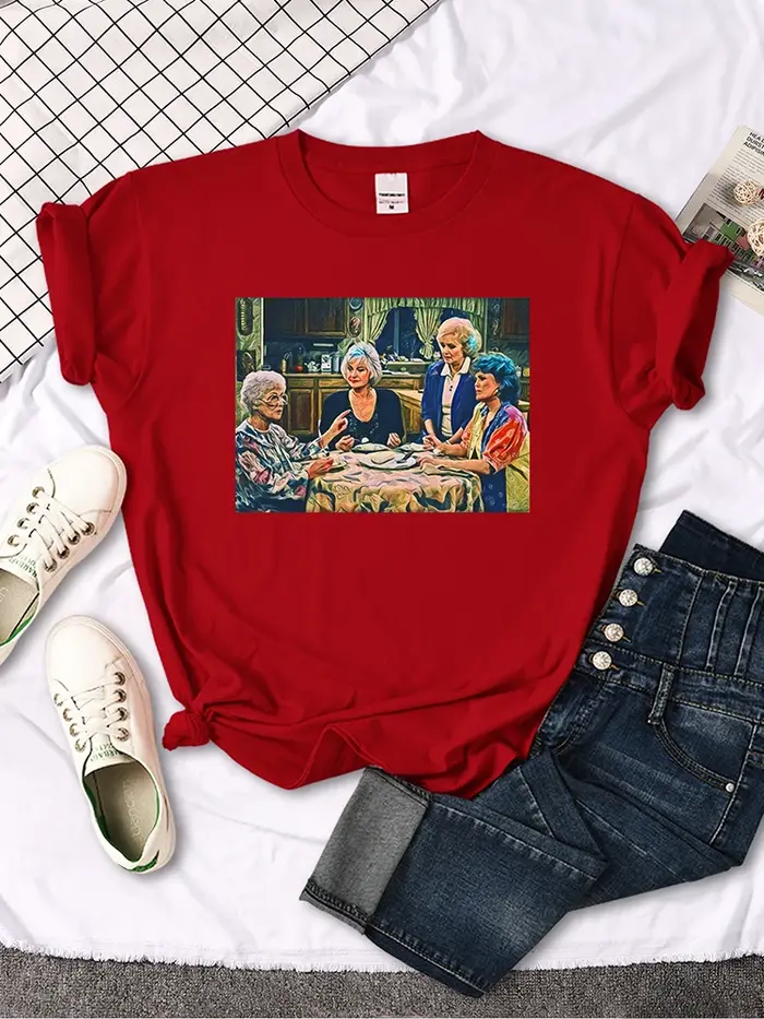 T-shirt manches courtes col rond femme, vintage, Harajuku, Hip Hop