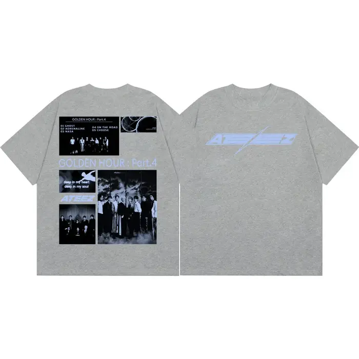T-shirt Kpop Ateez Merch Album pour hommes et femmes