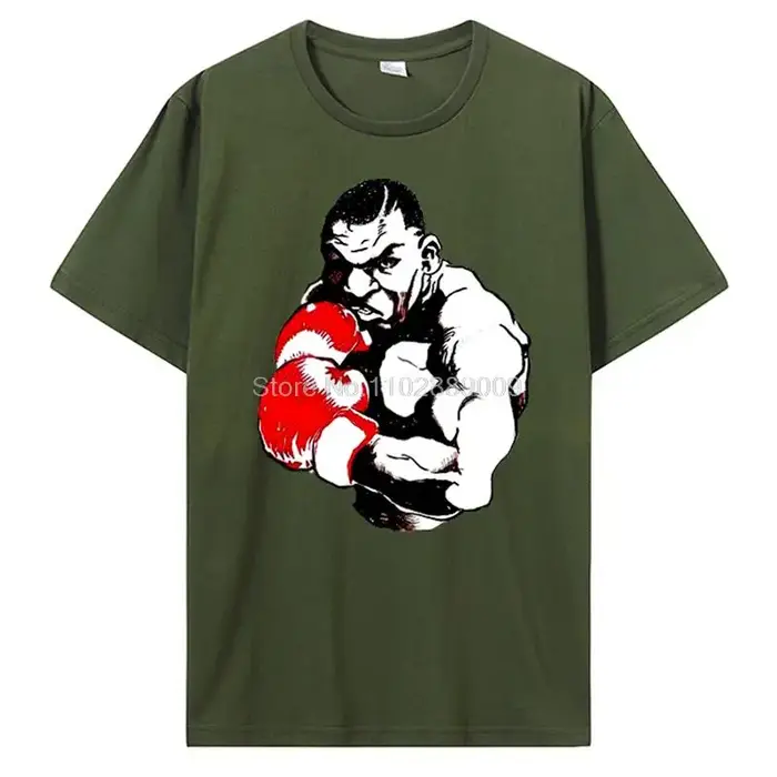 T-shirt de boxe rétro en coton pour hommes, chemise d'été, Mike Tyson, drôle, cadeau, vêtements, nou
