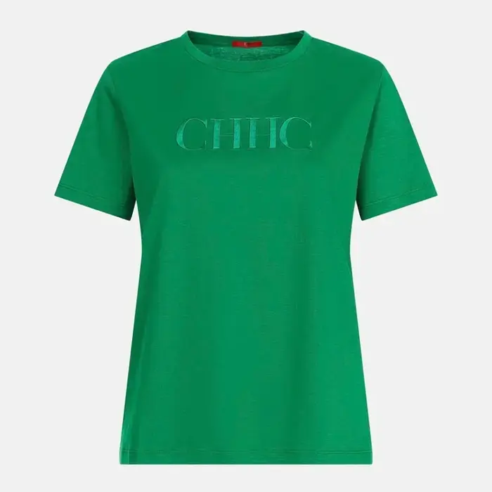 T-shirt élégant brodé de lettres CH 2026 en coton doux à manches courtes