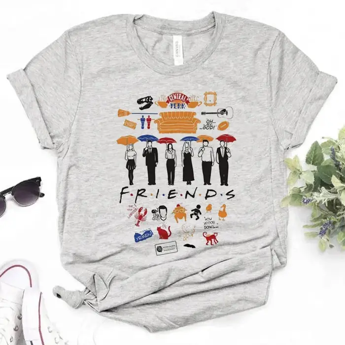 T-shirts fille Designer Streetwear vêtements japonais amis Chandler