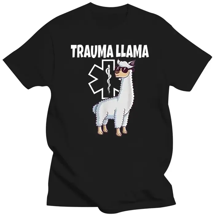 T-shirt à manches courtes imprimé dessin animé unisexe, Lama drôle, Alpaga avec lunettes de soleil,