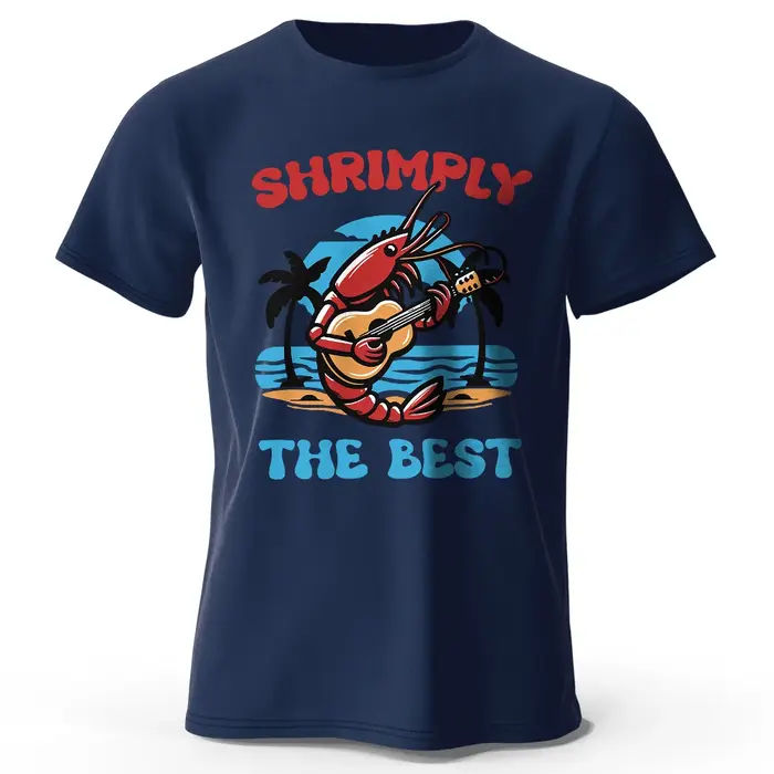Shrimply pour hommes le meilleur T-Shirt imprimé 100% coton surdimensionné Punny t-shirts graphiques pour femmes hauts d'été Streetwear nautique