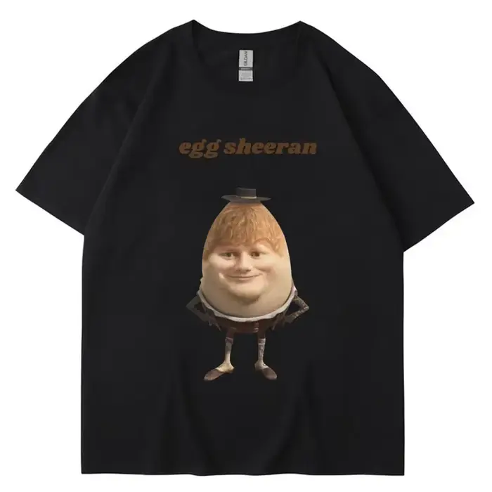 Streetwear drôle oeuf Ed Sheeran Meme graphique t-shirt respirant décontracté à manches courtes hommes femmes t-shirts surdimensionné cadeau