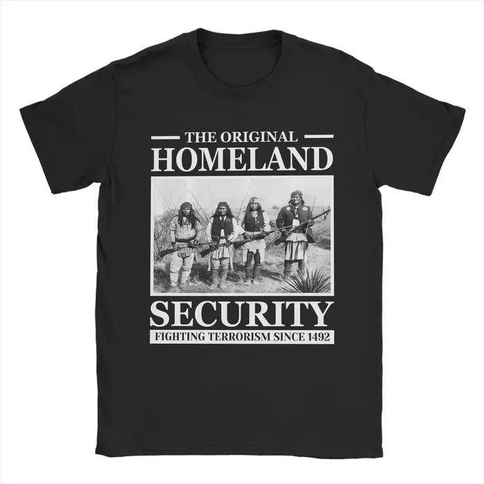 T-shirts originaux de la sécurité intérieure pour hommes, t-shirt drôle en coton, col rond, manches 