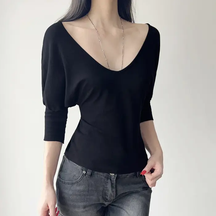 T-Shirt ajusté à épaules dénudées pour femmes