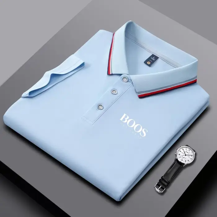 Nouveau polo brodé pour homme, décontracté et élégant, à manches courtes, respirant, confortable et 