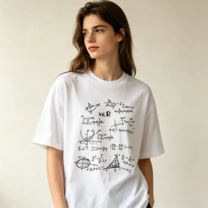 T-shirt pour femme imprimé avec formule mathématique