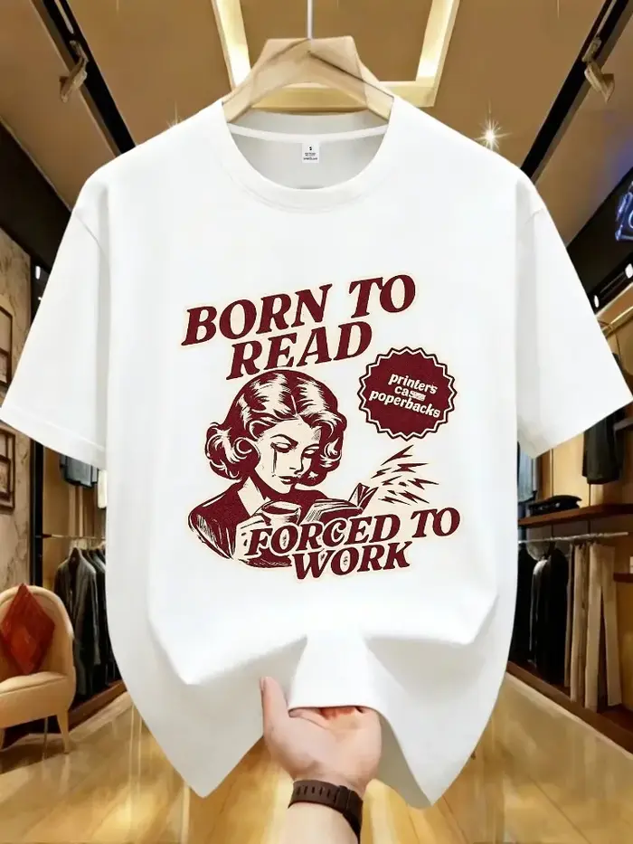 T-shirt pour femme avec un design amusant sur le thème des livres