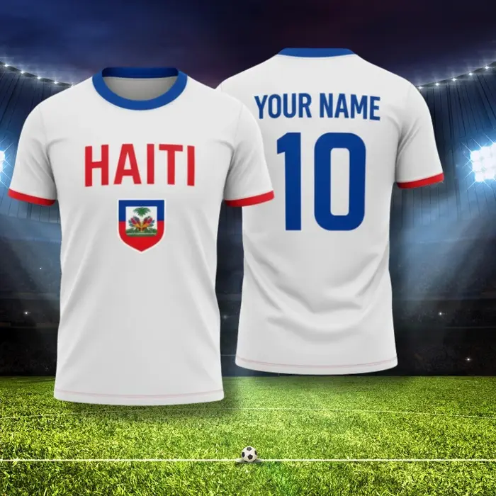 2026 Nouveau Haïti Football T-shirts Sport Casual Haïtien