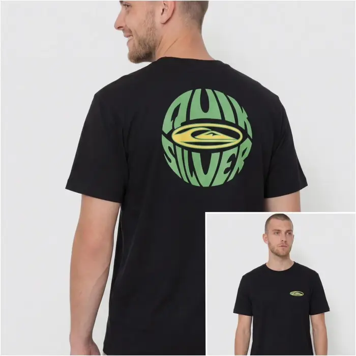 T-shirt noir tendance surf et skateboard