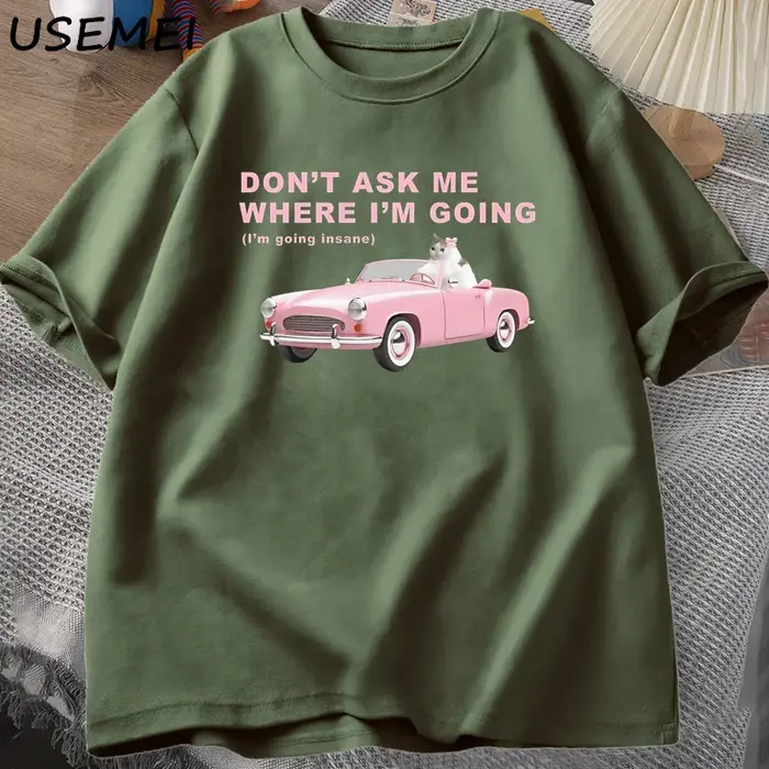 Je vais l'intérieur drôle chat Meme imprimé t-shirts pour hommes femmes stupide laid T-shirt non accru santé mentale