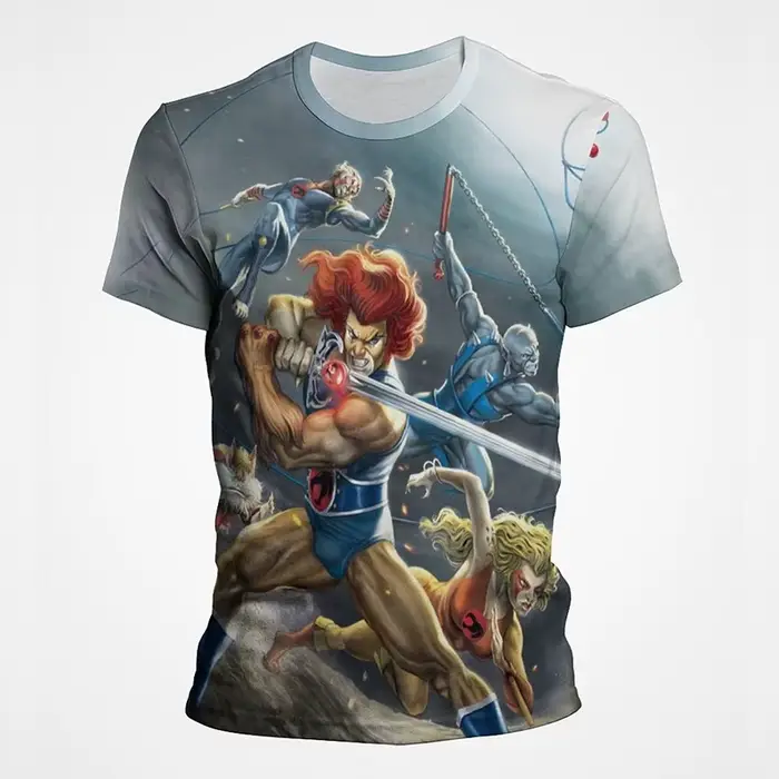Thundercats dessin animé 3D impression T-Shirts hommes femmes mode Streetwear surdimensionné à manches courtes t-shirt