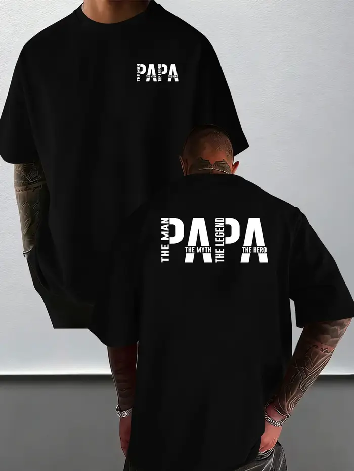 T-shirt pour homme 100% coton avec design « Dad Man Myth Legend »