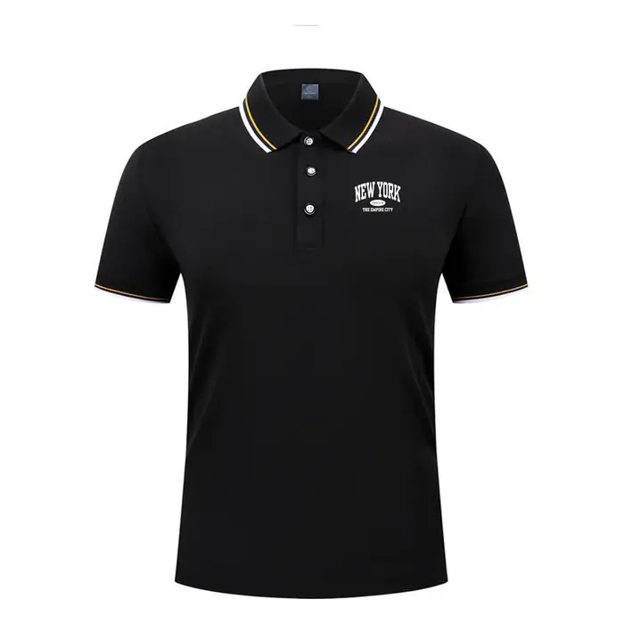 Polo à manches courtes pour homme, imprimé New York, design tendance, haut de golf, t-shirt décontra