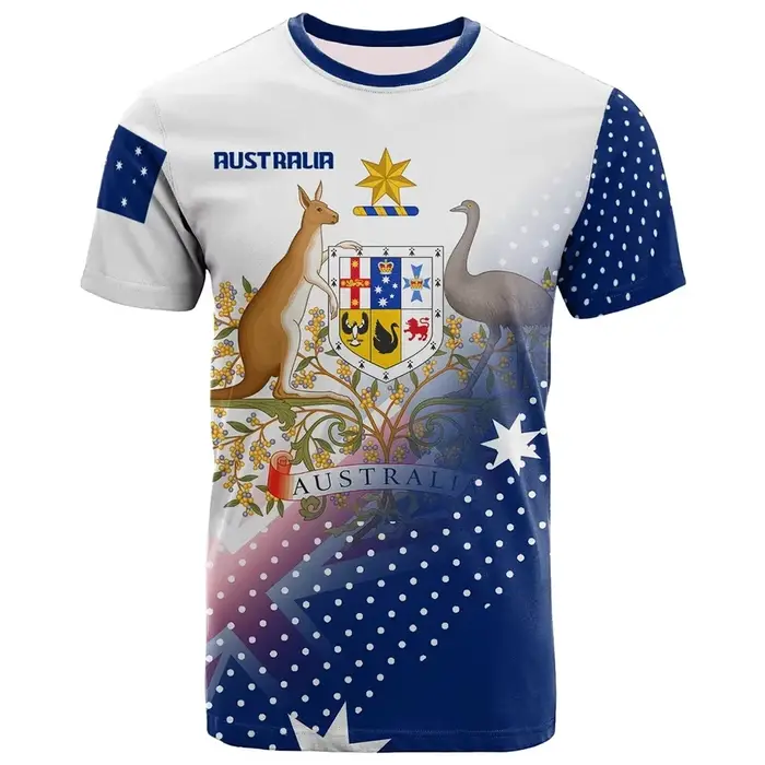 Été australie drapeau graphique t-shirts hommes mode sport à manches courtes t-shirt ample équipe de Football australienne unisexe hauts