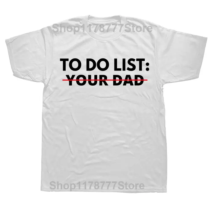Drôle à faire liste votre papa père papa t-shirts Style d'été graphique coton Streetwear à manches c