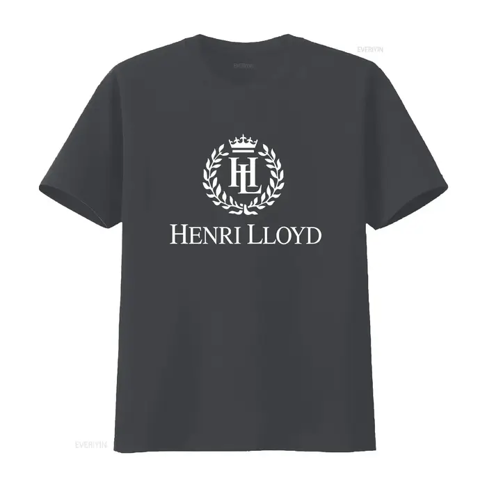 T-shirt noir avec Logo Henri Lloyd pour hommes