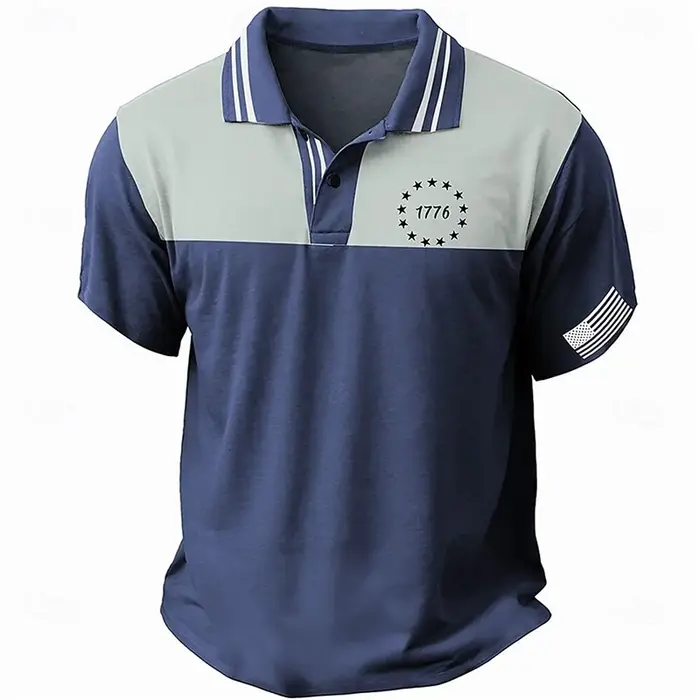 Polo homme à motif lignes colorées