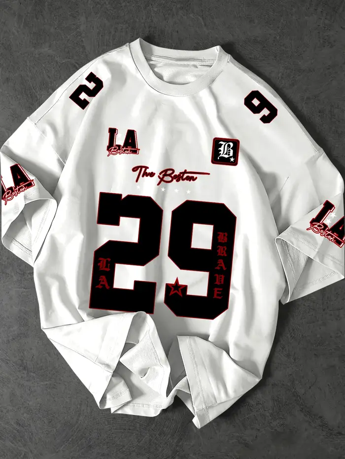 T-shirt streetwear pour homme LA Boston 29