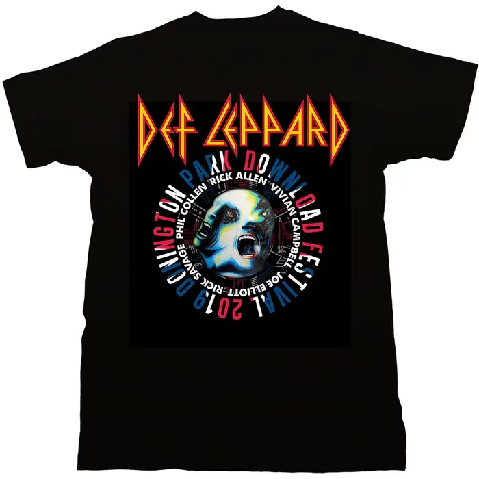 T-Shirt Def Leppard Shatter Band en coton pour hommes et femmes