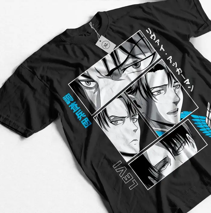 Levi Ackerman T-Shirt attaque sur Titan Anime capitaine Levi nouveau T-Shirt unisexe